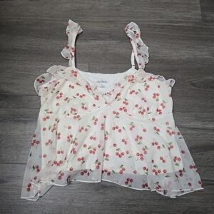 Wild Fable Cherry Spaghetti Strap Top Size Medium